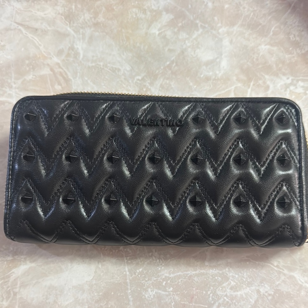 Valentino Black Chevron Women's Wallet